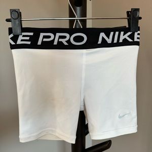 Girls White Nike Pros